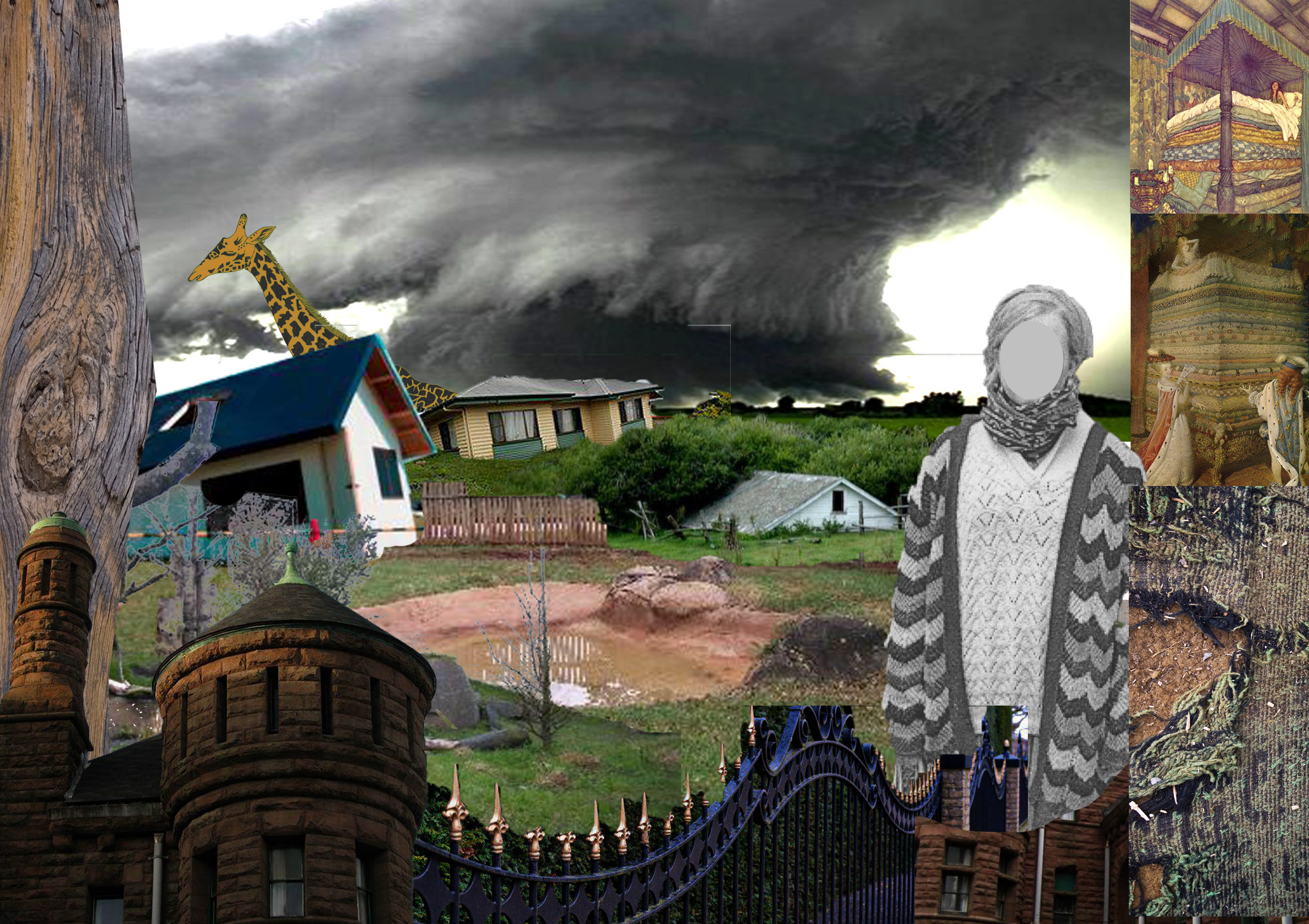 image of a mood board for sky paint